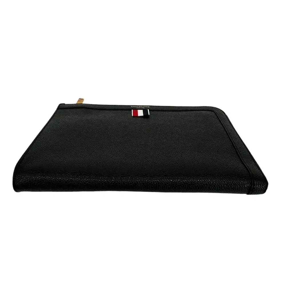 THOM BROWNE Mini Pebble Grain Gusset Folio